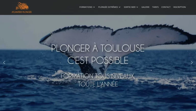 Capture du site atlantide-plongee.com
