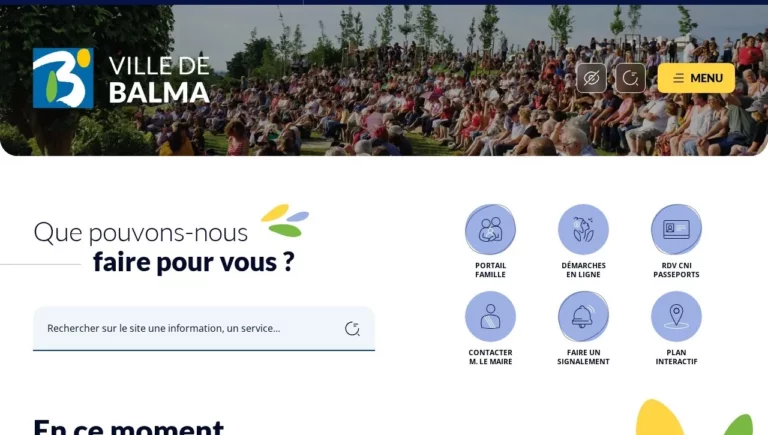 Capture du site mairie-balma.fr